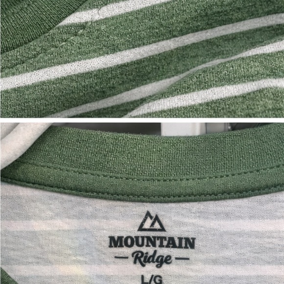 Green and White Striped T-Shirt - Picture 3 of 5